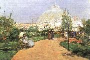 Childe Hassam The Chicago Exhibition, Crystal Palace USA oil painting artist